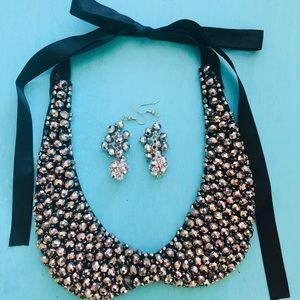 Bib Necklace with Earrings